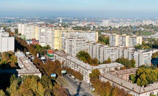 Посмотреть панорамный вид улицы Рабочей и города Днепропетровска Улица Рабочая и панорама города Днепропетровска