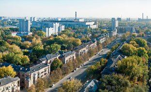 Посмотреть панорамный вид верхней части улицы Рабочая с прилегающими районами Панорама верхней части улицы Рабочая с прилегающими районами